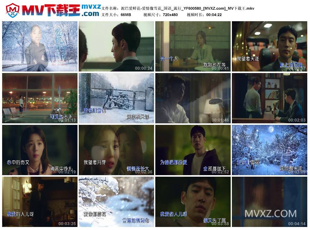 泥巴爱鲜花-爱情像雪花_国语_流行_YF600580